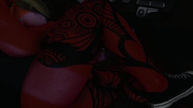 Horny slut fucks her stepbrother in the backseat of a sports car after a night out at the club.