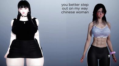 Black Cock Invades Chinese and Black Lesbian Lust
