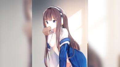 Azur Lane(?) Blowjob: A sailor in the Royal Navy receives a blowjob from his subordinate while on board their ship.