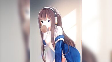 Azur Lane(?) Blowjob: A sailor in the Royal Navy receives a blowjob from his subordinate while on board their ship.