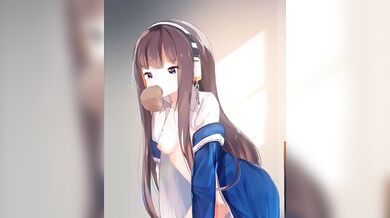 Azur Lane(?) Blowjob: A sailor in the Royal Navy receives a blowjob from his subordinate while on board their ship.