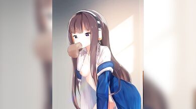 Azur Lane(?) Blowjob: A sailor in the Royal Navy receives a blowjob from his subordinate while on board their ship.