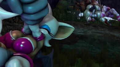 Futa Rouge Gets Raped by the Werewolf Tangle