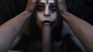 Daniela Dimitrescu Gets Her Throat Fucked by Akashima's Cock