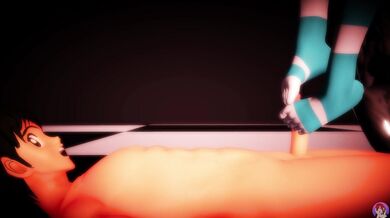 Bikini-Clad Neptune and Aoi, Shingo's Public Request MMD Hentai Porn Video