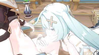 Asuna Yuuki, the Queen of Faruzan Island, gets intimate with Genshin Impact.