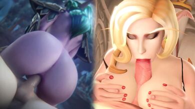 Blo*od Elf vs Night Elf - PMV World of Warcraft