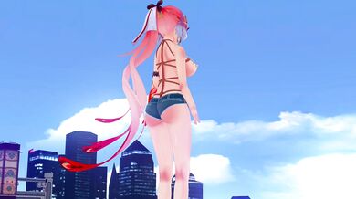 Jailbait MMD Chungha Plays with Herself in Miniature Garden