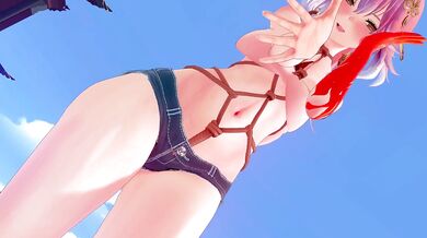 Jailbait MMD Chungha Plays with Herself in Miniature Garden