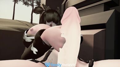 Futa Goth Mom Rides the Train to Orgasmic Bliss