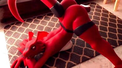 Guilmon's Anal Debut with Her Master