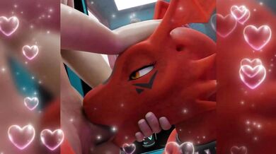 Guilmon's Anal Debut with Her Master
