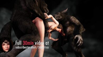 Pack Raped By Hairy Beasts (4K)
