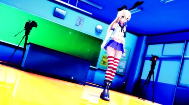 Sailor Shimakaze's Hardcore Lesbian Action with Vocaloid Hatsune Miku in Massive Masturbation and Deep Penetration!