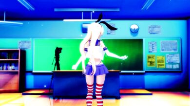 Sailor Shimakaze's Hardcore Lesbian Action with Vocaloid Hatsune Miku in Massive Masturbation and Deep Penetration!