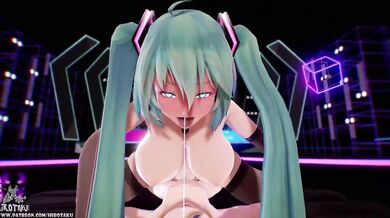 Sexy Futanari Hatsune Miku Gets Pregnant and Dominates You with Her Super-Long Vocals in This Hot Hentai Video!