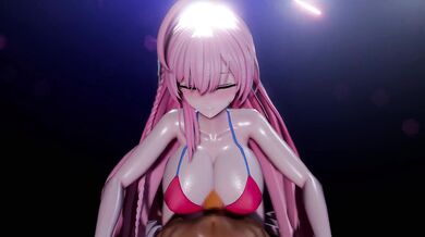 Hanako's Double-Splashing Swimsuit Paizuri.