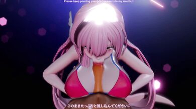 Hanako's Double-Splashing Swimsuit Paizuri.