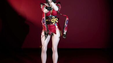Watch Tifa strip and shake her hips to the beat in this hot dance scene!