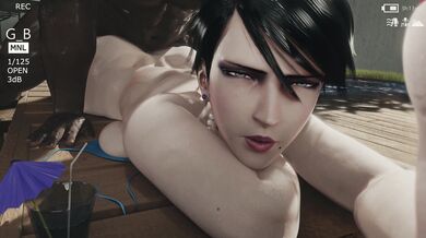 Blacked and Butched by Big BBC at the Poolside with Bayonetta in 4K Quality