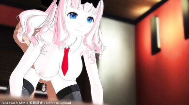 Doggy Style with a Rabbit: Anime-Style MMD Sexy Time with Chika Fujiwara