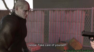 Ada Wong's Naughty Cheating Kiss with Mr. X