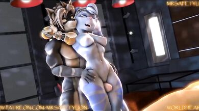 Rivet Fucks Coco Bandicoot in a Club with Multiple Partners