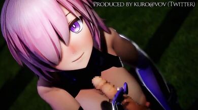 Mash Kyrielight's Public Oral Sex (kuro@vov)