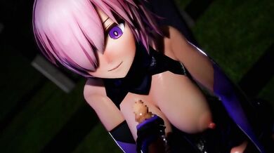 Mash Kyrielight's Public Oral Sex (kuro@vov)
