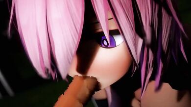 Mash Kyrielight's Public Oral Sex (kuro@vov)
