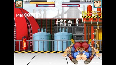 Chun Li Invades the Drunken Master's Dojo for Some Serious Fisting Action