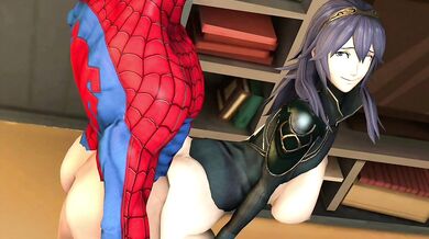 Spider-Man's Milky Mischief with the Warrior Princess Lucina!