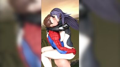 Spider-Man's Milky Mischief with the Warrior Princess Lucina!