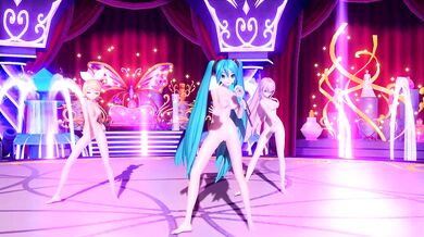 Nude Miku, Luka, and Rin's Sensual Striptease - The Lovely Trio's Erotic Routine