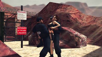 Guarded Capture of Lara [Tomb Raider]