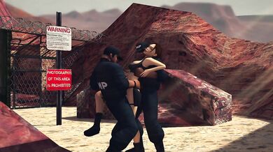 Guarded Capture of Lara [Tomb Raider]