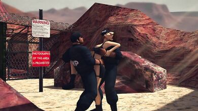 Guarded Capture of Lara [Tomb Raider]
