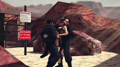 Guarded Capture of Lara [Tomb Raider]