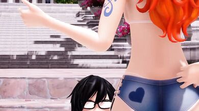 Innocent Nami Gets Rammed by a Huge Sheep Dick in 'One Piece' MMD Porn