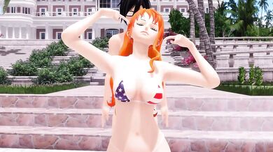 Innocent Nami Gets Rammed by a Huge Sheep Dick in 'One Piece' MMD Porn