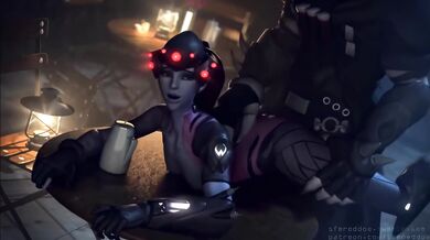 Wet and Wild: D.Va and Widowmaker's Sweltering Escapade Upscaled in Overwatch PMV