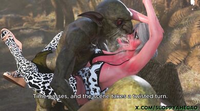 The Naughty Milkmaid's XXX Escapade with Two Horny Orcs