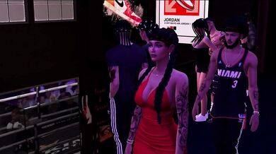 The horny lesbian couple Brasi and Amunet invite you to their wild Fight Party where they engage in a hot fuck session.