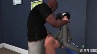 - Greased up Big Rob's Massive Cock Pounds and Sprays Jizz All Over Bitch's Facehole
