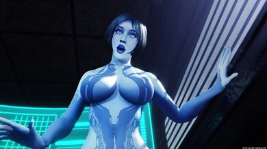 Virtual Reality Threesome with Cortana and Master Chief... [SavageCabbage]