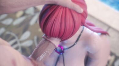 Sexy Shermie's Face Stuffed with Big Cocks while Getting DP'd by Bouquetman and White Man