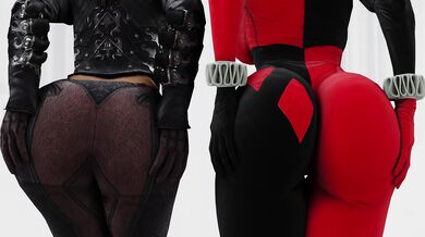 Studs and Stripes: Harley and Talia's Double Bottom Thrill