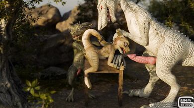 Gaping the Gimp with Grimm 3D