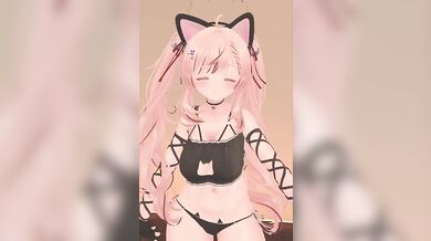 [HaruhaneYa] Neko-Girl Fucking with Cat-Eared Succubus in Close-Up Pussy Play!