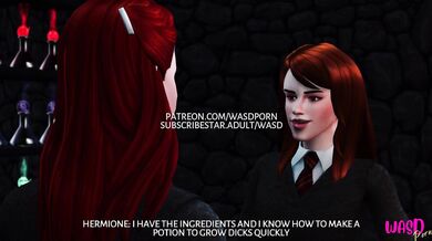 Harry Potter's Hermione and Ginny Drink a Cock-Enlarging Potion in (Trailer)